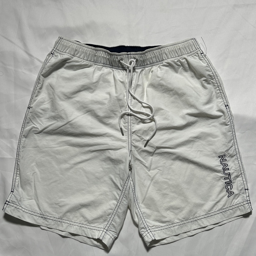 Nautica Men's White Swim Trunks